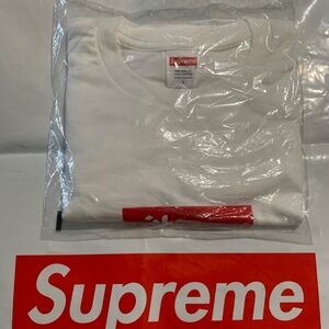 Supreme Arabic Box Logo Tee Shirt White Size Latge SS26